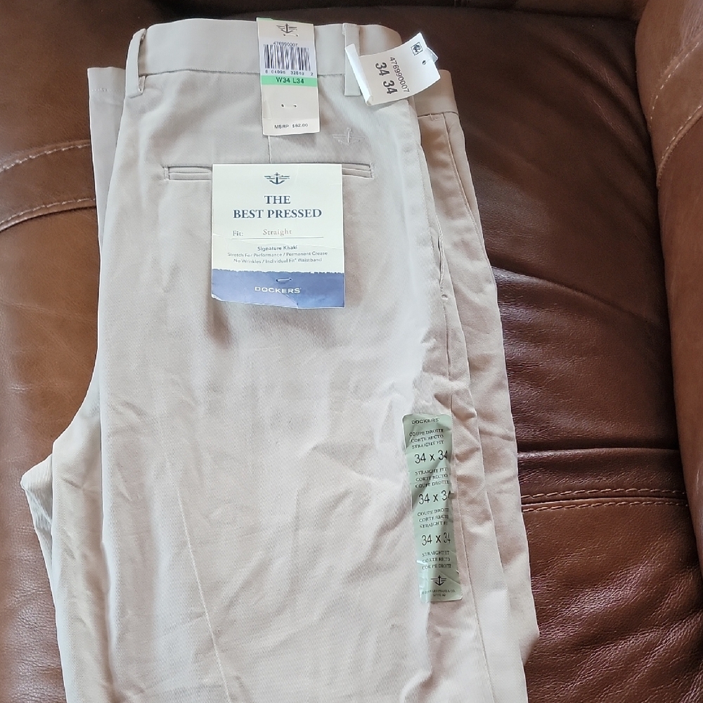 Dockers Men's Khaki Chinos 34x34